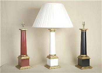 ALEXANDERS 46CM IVORY SQUARE LAMP COLUMN LAMP